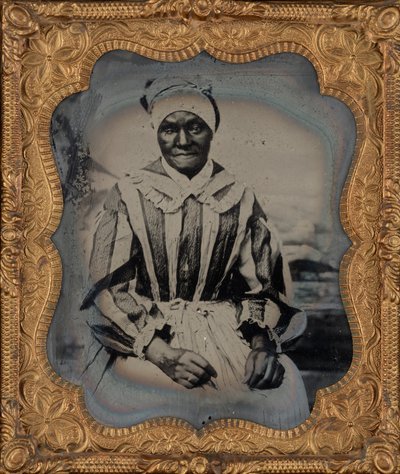 Portrett av en kvinne, ca. 1860 (foto) av American Photographer