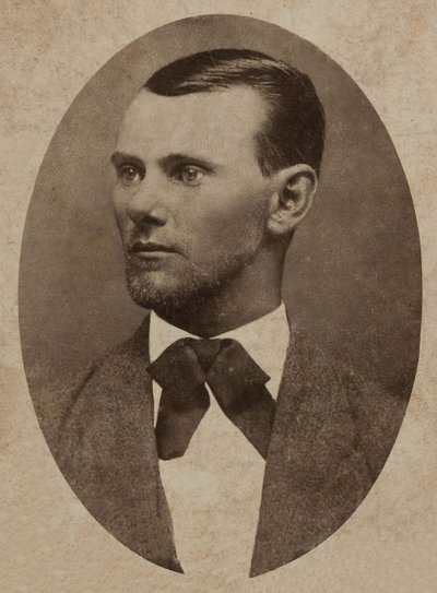 Portrett av fredløs Jesse James (1847-1882), (kabinettfoto) av American Photographer
