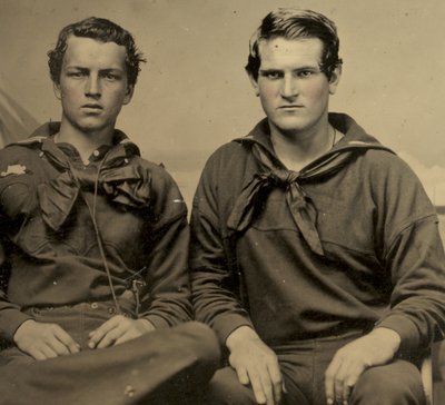 Portrett av to sjømenn i Union Uniform, ca. 1861 (blindbilde) av American Photographer
