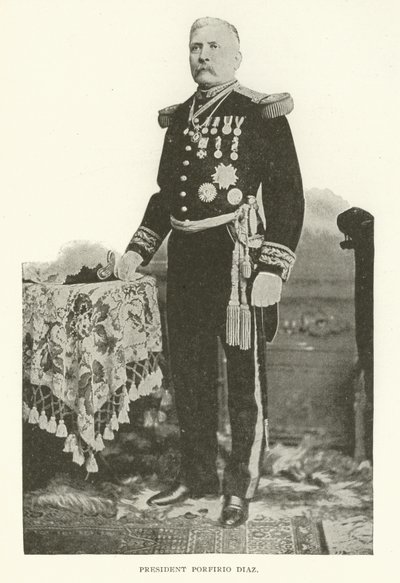 President Porfirio Diaz (svart-hvitt fotografi) av American Photographer