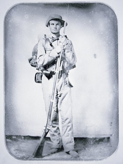 Menig Thomas Taylor, konføderert hærsoldat (s/hv-bilde) av American Photographer