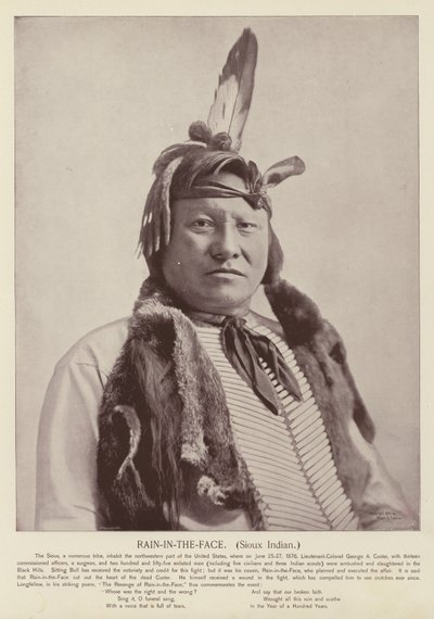 Regn-i-ansiktet, Sioux-indianer av American Photographer