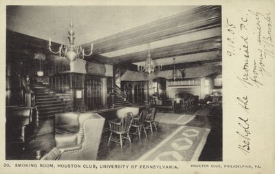 Røykerom, Houston Club, University of Pennsylvania, Philadelphia av American Photographer