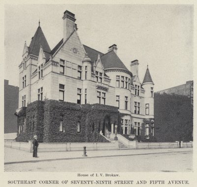 Sørøst hjørne av Seventy-Ninth Street og Fifth Avenue (s/hvitt bilde) av American Photographer