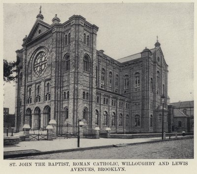 St John the Baptist, romersk-katolske Willoughby og Lewis Avenues, Brooklyn (s/hvitt-bilde) av American Photographer