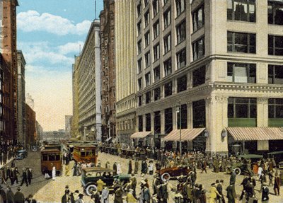 State Street, ser nordover fra Madison Street (farget bilde) av American Photographer