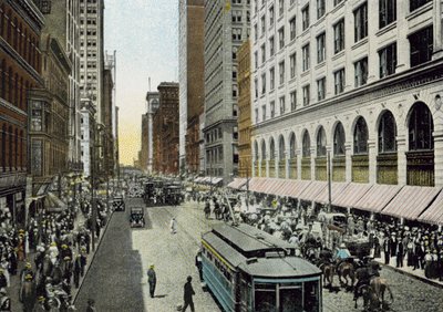 State Street, ser nordover fra Van Buren Street (farget bilde) av American Photographer