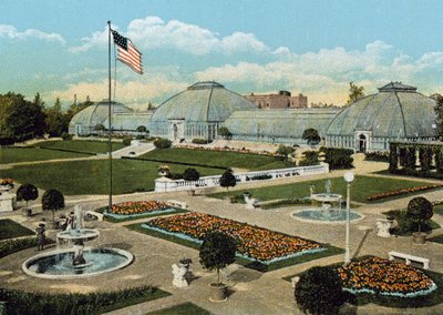 Sunken Gardens and Conservatory, Washington Park (farget bilde) av American Photographer
