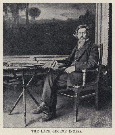 Den avdøde George Inness (s/hvitt-bilde) av American Photographer