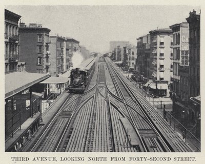 Third Avenue, ser nordover fra Forty-Second Street (s/hv-bilde) av American Photographer