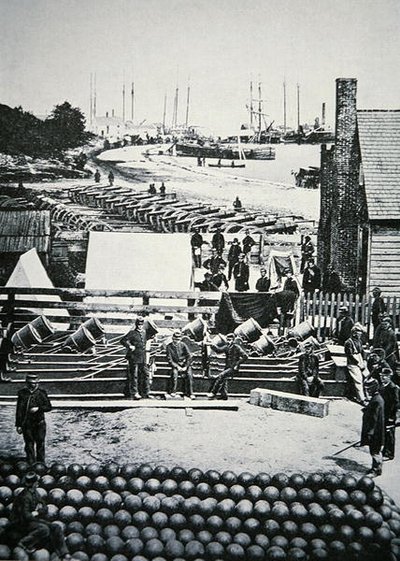 Union Army ammunisjonslager i City Point, Virginia av American Photographer