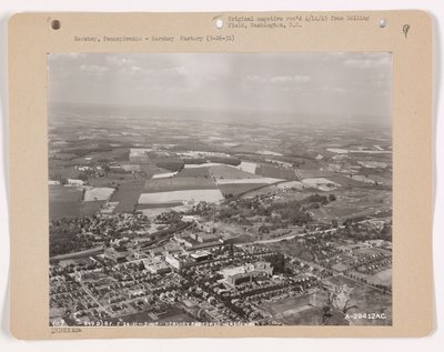 Utsikt over Hershey, Pennsylvania, 26. mai 1931 (s/hvitt-bilde) av American Photographer
