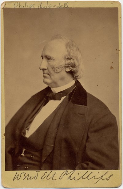 Wendell Phillips (1811–84), amerikansk avskaffelsesmann og talsmann for indianere (albumfoto) av American Photographer