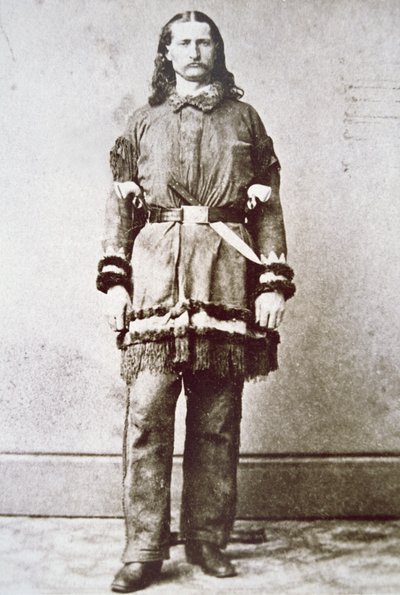 'Wild Bill' Hickok (1837-76) (s/hvitt-bilde) av American Photographer