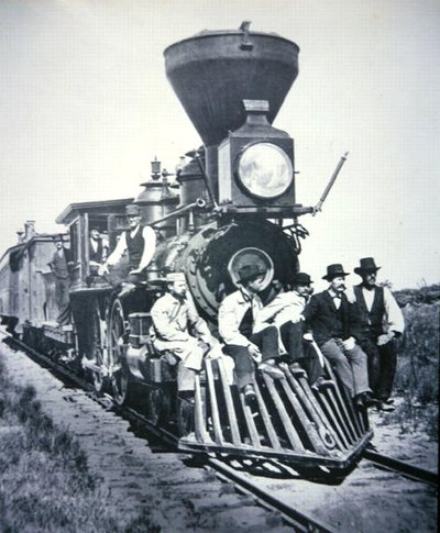 Arbeidere på Chicago, Milwaukee & St Paul Railway Company, ca. 1875 (s/hvitt-bilde) av American Photographer