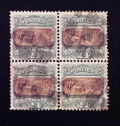 24-Cent Signering av uavhengighetserklæringen blokk av fire, 1869 av American School