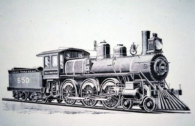 4-6-0 Standard tog med ti hjul (gravering) av American School