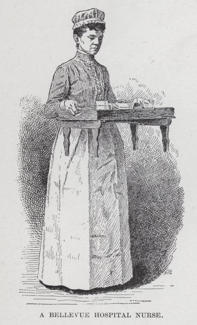 En Bellevue sykehussykepleier (litho) av American School
