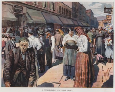A Cosmopolitan East-Side Group (farge litho) av American School