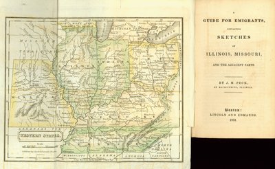 A Guide for Emigrants, som inneholder skisser av Illinois, Missouri og de tilstøtende delene, av J.M. Peck, utgitt av Lincoln og Edmands, Boston, 1831 av American School