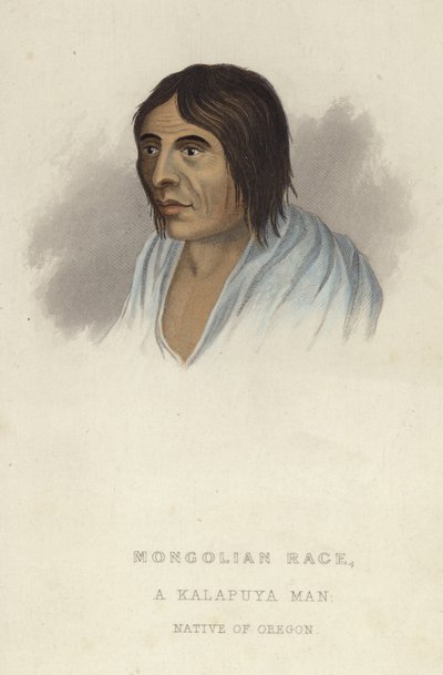 En Kalapuya-mann (fargegravering) av American School