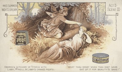 En midtsommernattsdrøm, akt II, Scene III (chromolitho) av American School