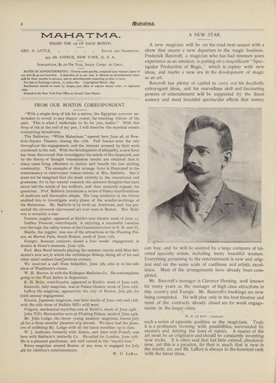 En ny stjerne, Frederick Bancroft av American School