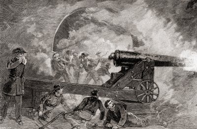 En kasemat under bombardementet i slaget ved Fort Sumter, 12.–14. april av American School
