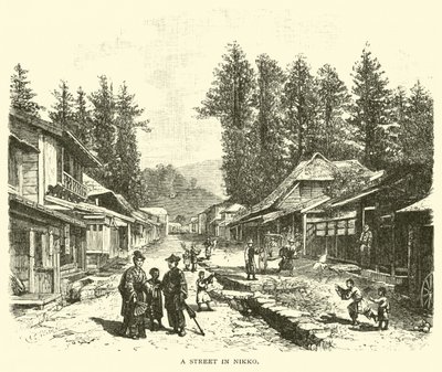 En gate i Nikko av American School