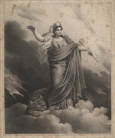 Allegorisk figur (lito) av American School