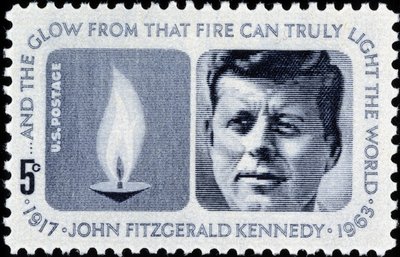 Amerikansk stempel på John Fitzgerald Kennedy av American School