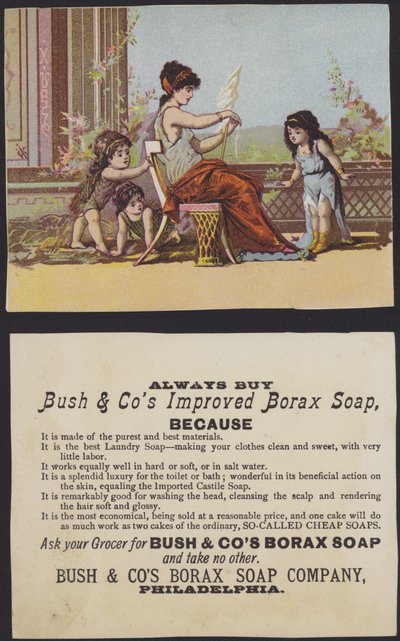 Gamle greske eller romerske barn med sin mor (chromolitho) av American School