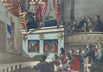 Attentatet på presidenten Abraham Lincoln, ca. 1865 av American School