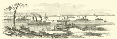 Banker som lander i Baton Rouge, Louisiana, mars 1863 av American School
