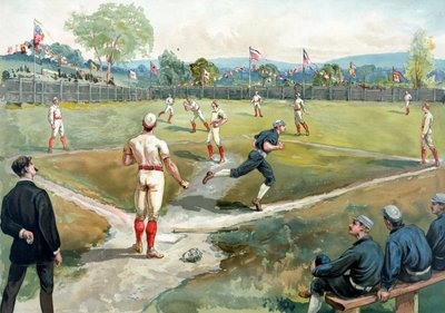 Baseballkamp i 1891 New York av American School
