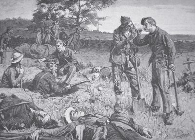 Mellom linjene under en våpenhvile (litho) av American School