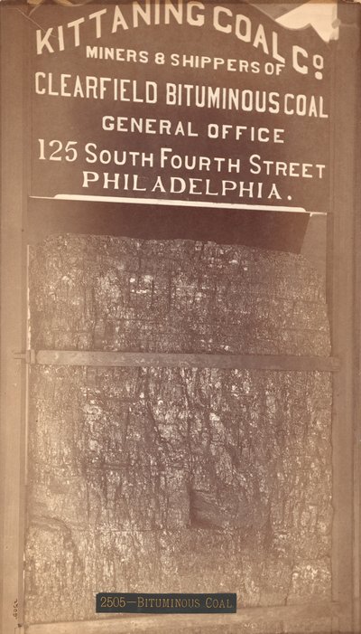 Bituminous Coal, Kittaning Coal Co.s utstilling, 1876 (albumin i sølv) av American School