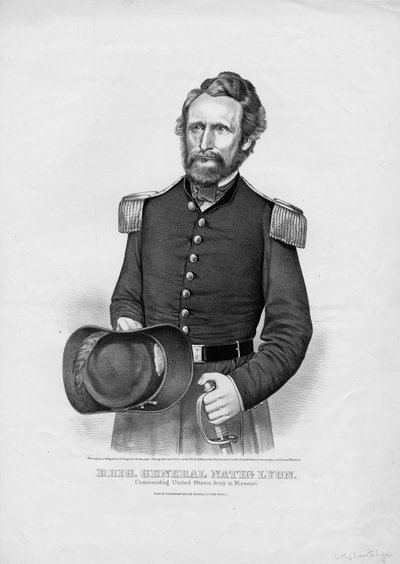 Brig. General Nathl. Lyon, pub. av Currier & Ives, 1861 av American School
