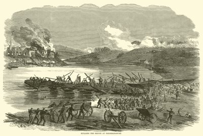 Bygging av broen i Fredericksburg, desember 1862 av American School