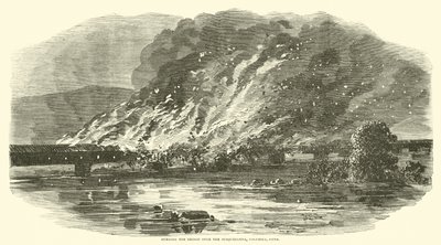Brenner broen over Susquehanna, Columbia, Penn, juni 1863 av American School
