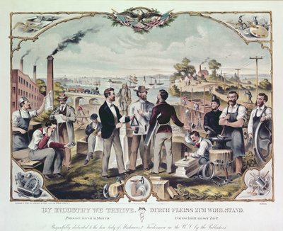 Av Industry We Thrive, utgitt av Kimmel og Voigt, 1873 av American School