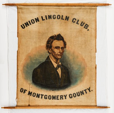 Kampanjebanner for Abraham Lincoln, Montgomery County av American School