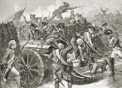 Fangst av en redutt i Yorktown, 1781, fra 