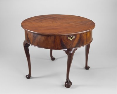 Kortbord, ca. 1760-1780 (mahogni; furu, hvit eik og lønn) av American School