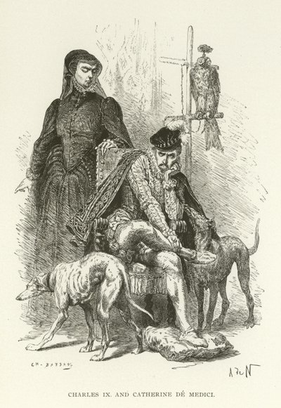 Charles IX og Catherine de Medici av American School