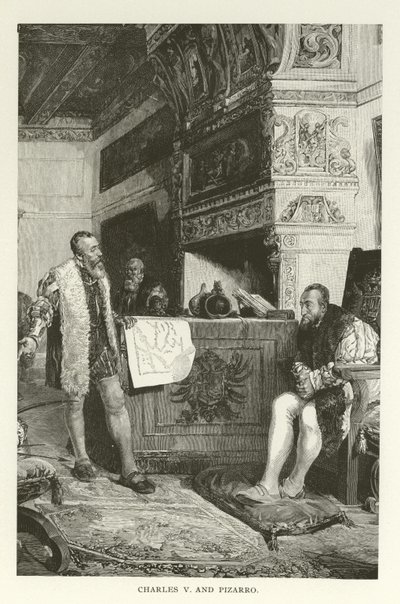 Charles V og Pizarro av American School