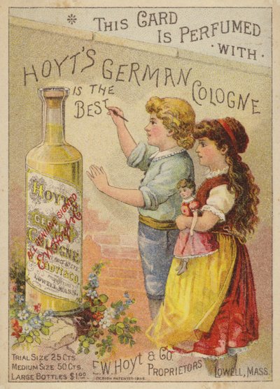 Barn med Cologne-flaske av American School