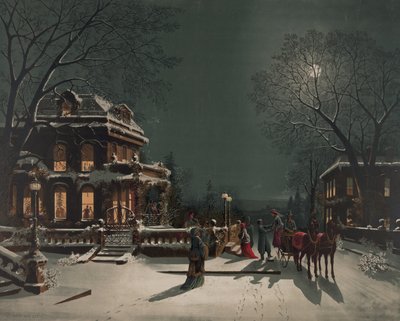 Julaften, ca. 1890 av American School