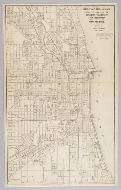 Kart over byen Chicago av American School