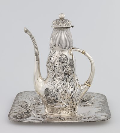 Kaffekanne, 1891 (sølv og elfenben) av American School